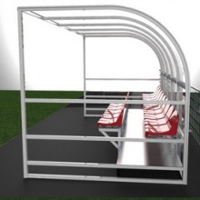 Кабинка для запасных игроков Стационарная 3 3